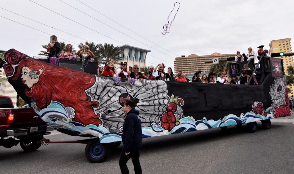 The Black Widow is another parade float oriented towards our ladies Krewe of Dominique Youx Panama City